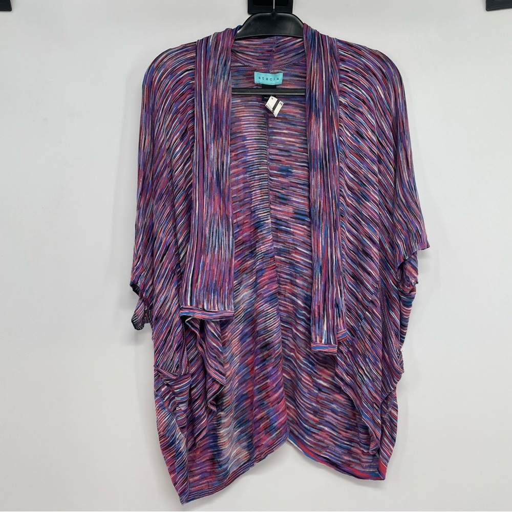 NWT STACIA Women’s Open Cardigan size XS Retro Boxy Top New $ 169